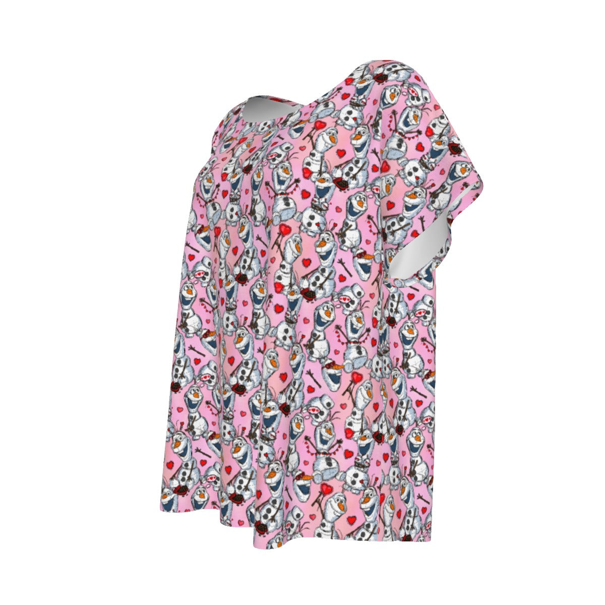 Sketched Snowman Valentine’s Day - Women’s Relaxed Fit Scoop Tee