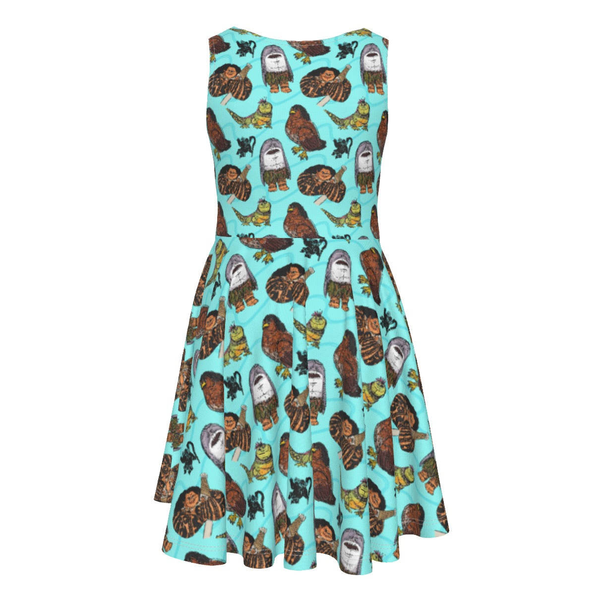 Shapeshifting Island Hero - Kid's Sleeveless Skater Dress