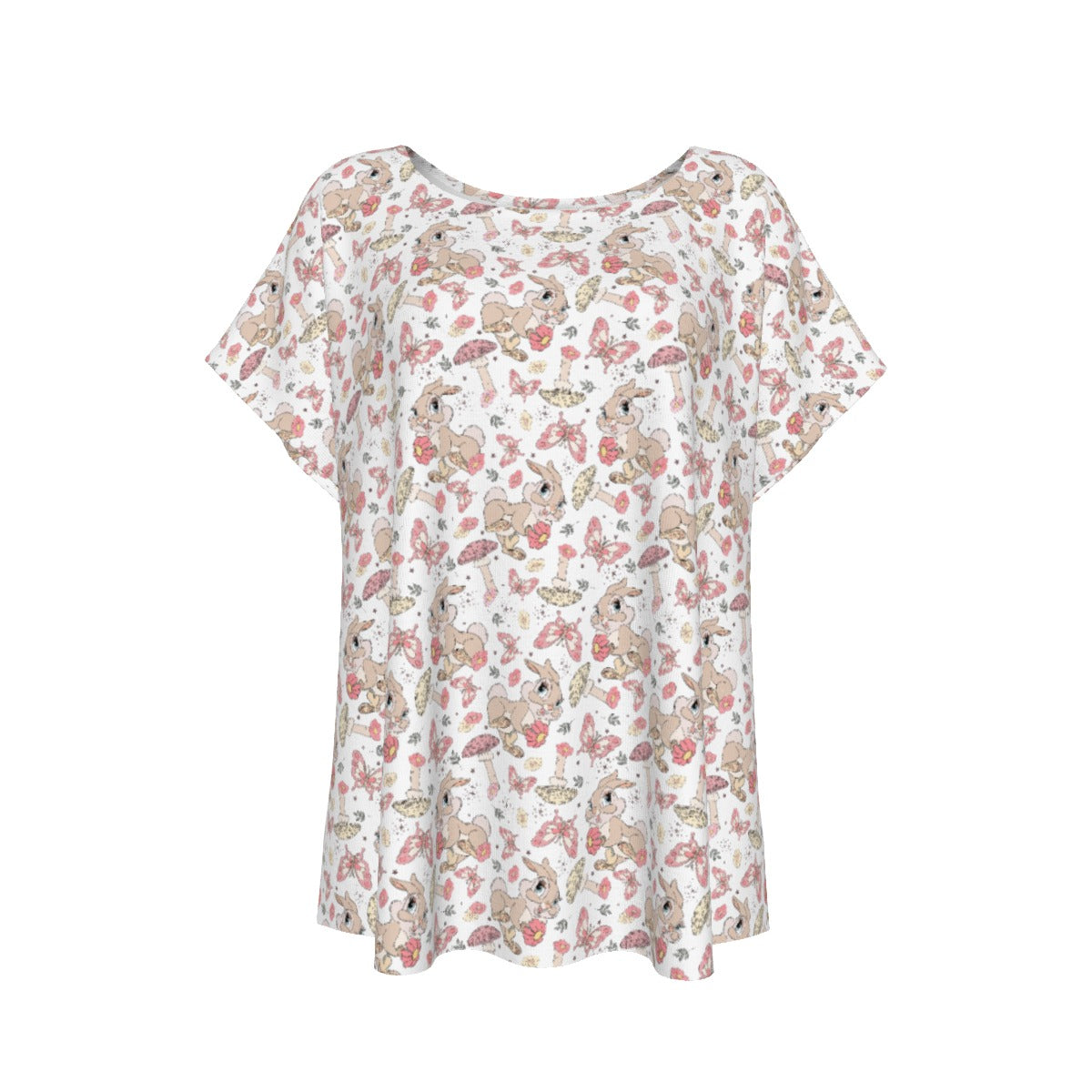 Woodland Bunny Cottagecore - Women’s Relaxed Fit Scoop Tee