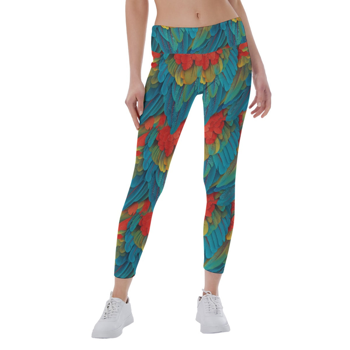 Animal Print - Macaw Parrot - Women's Yoga Leggings