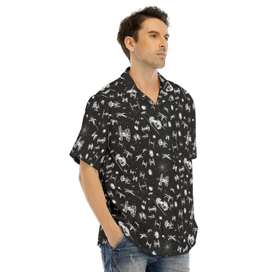 Epic Space Battle Ships - Men's Hawaiian Button Up Shirt