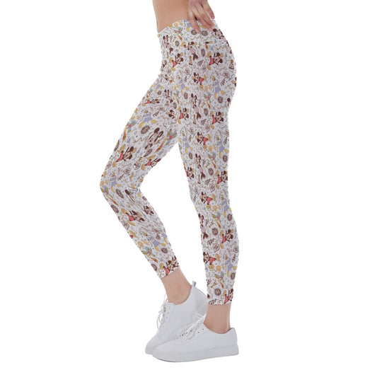 New Year Celebration Crewends - Women's Yoga Leggings