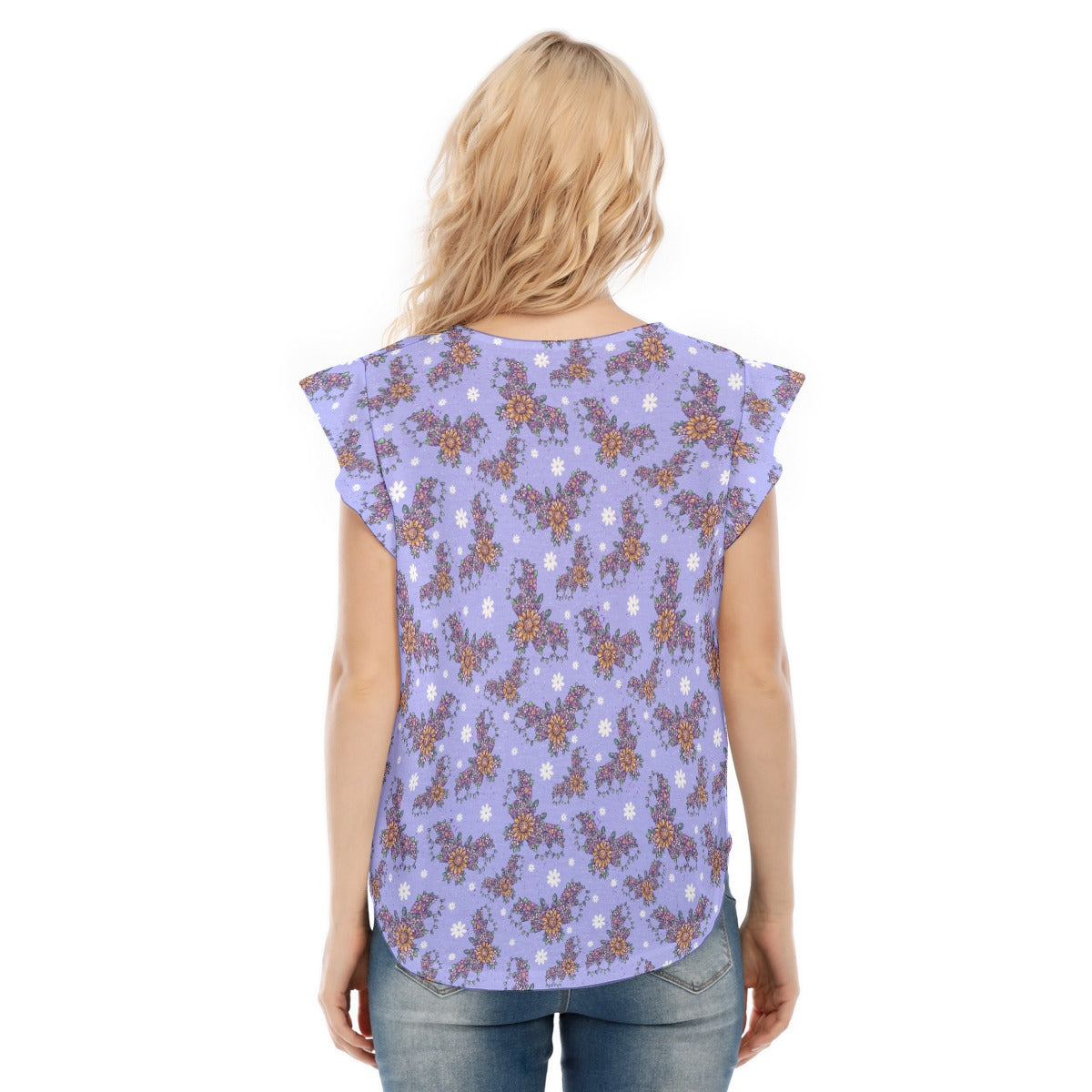 Blooming Bats - Women’s Flutter Sleeve Top