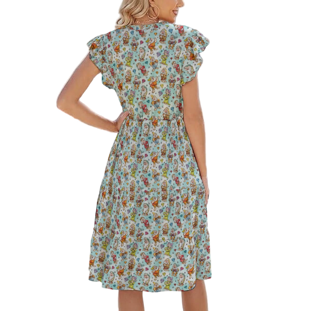 Seven Helpers Sketch - Women's Tiered Pocket Midi Dress