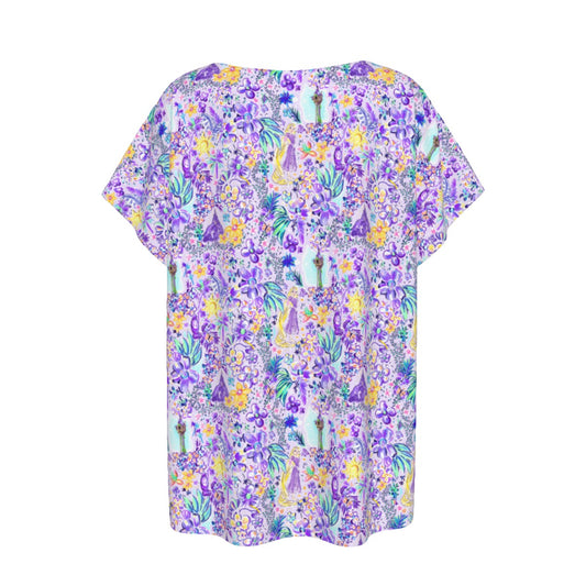 Bright Tropical Princess - Tower Light Festival - Women’s Relaxed Fit Scoop Tee