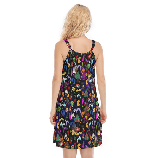 Villainous Icons Collage - Women’s Adjustable Sundress
