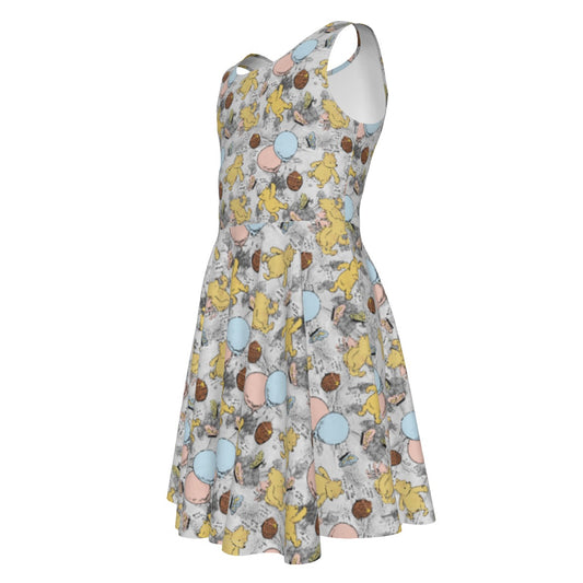 Silly Old Bear - Kid's Sleeveless Skater Dress