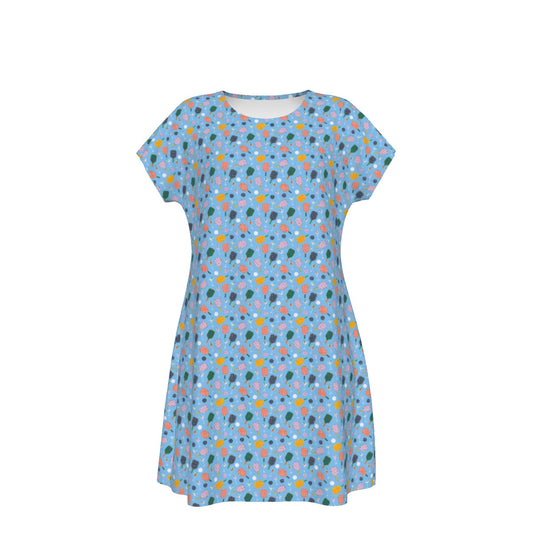 Pickleball and Cocktails - Women's T-Shirt Dress