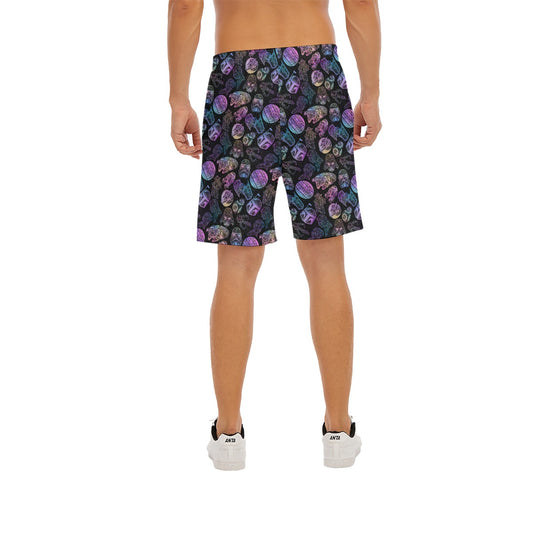 Watercolor Galactic Mandalas - Men’s Pocket Beach Shorts