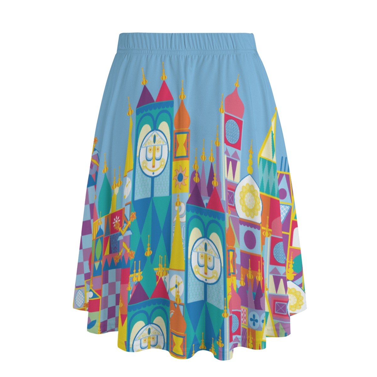 Whimsical World Facade - Women’s Pocket Midi Skirt