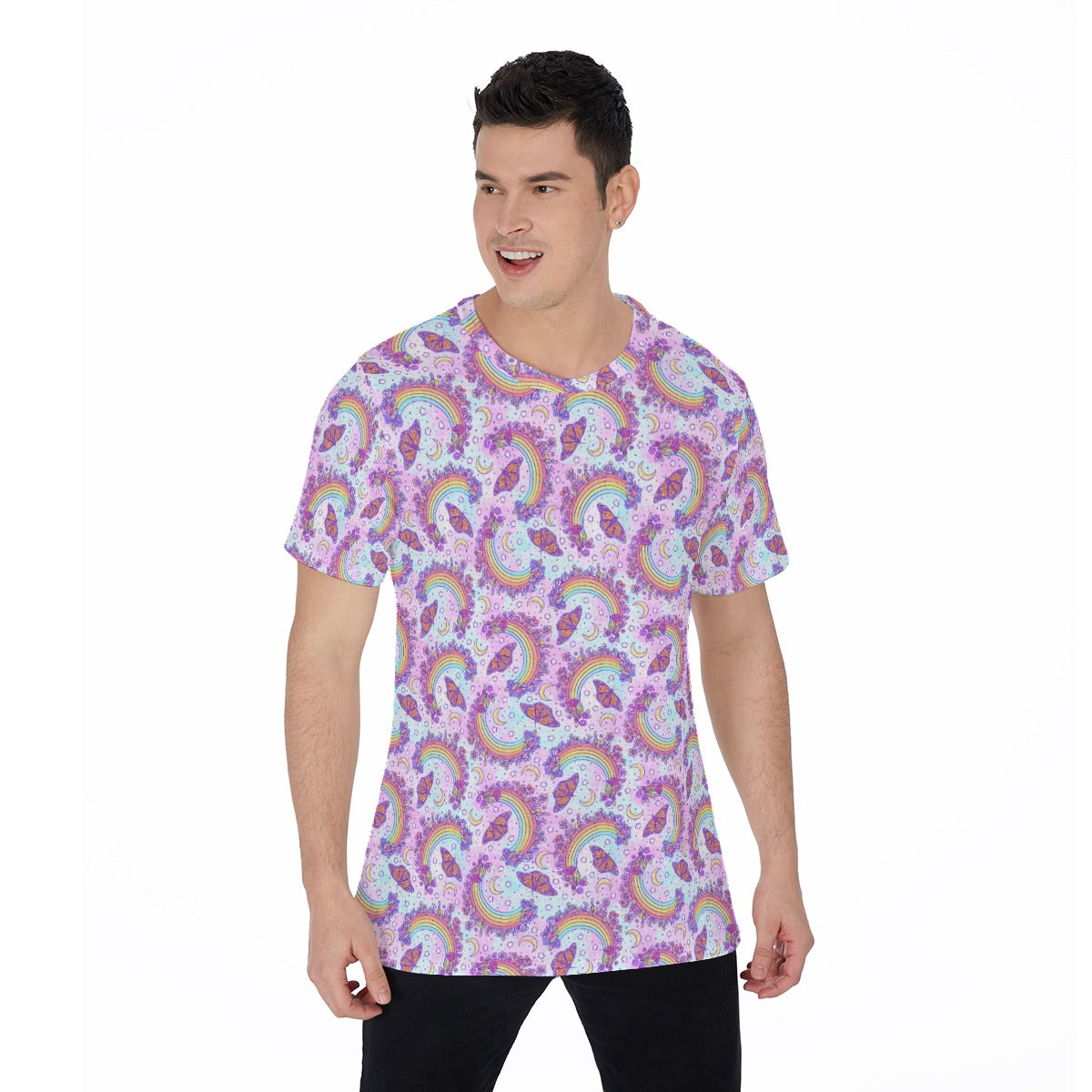 Monarch Butterflies & Rainbows - Men's Short Sleeve T-Shirt