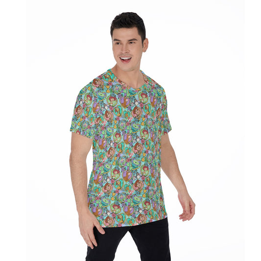 Tattoo Hearts Space Cowboys & Friends - Men's Short Sleeve T-Shirt