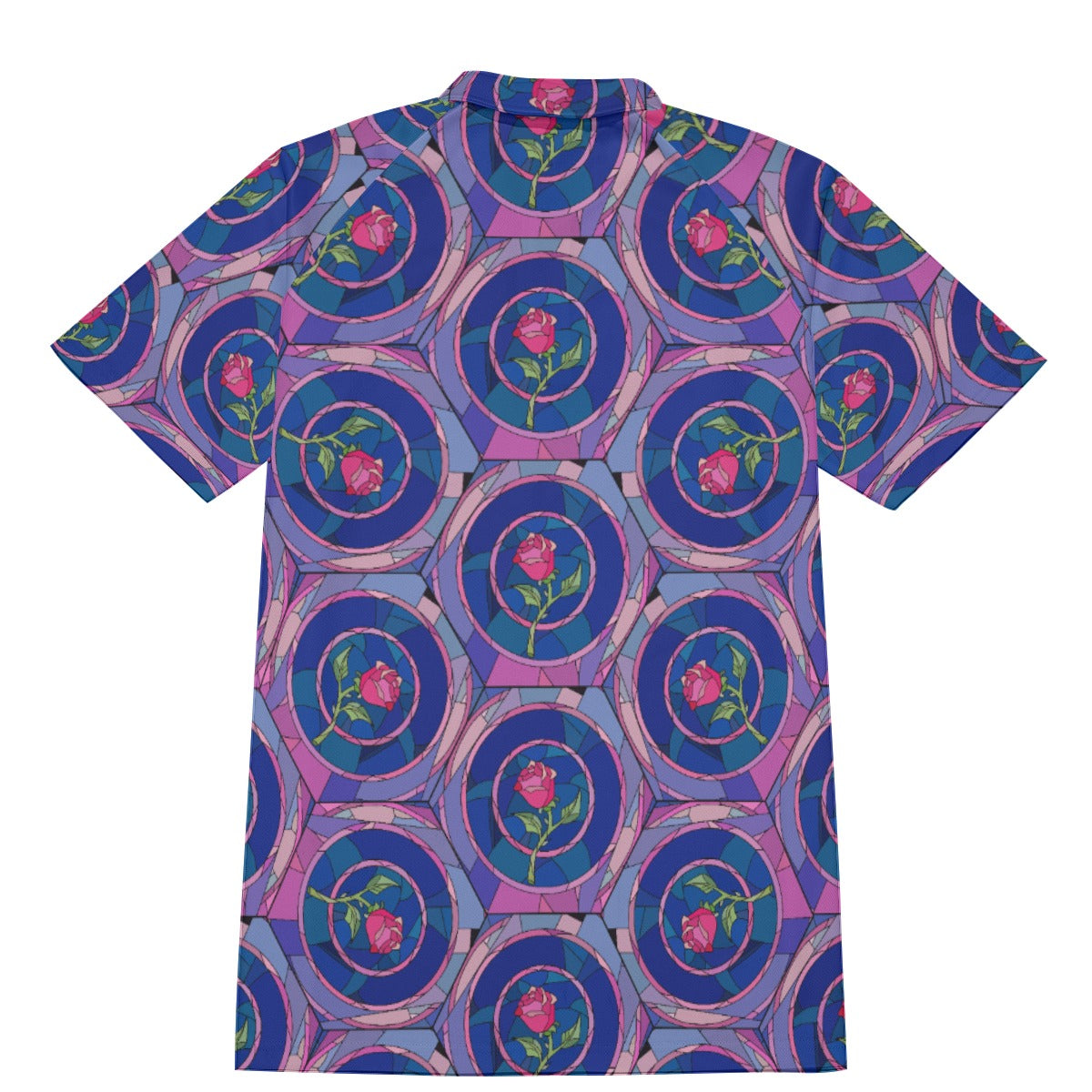 Enchanted Rose Stained Glass - Men's Polo Shirt