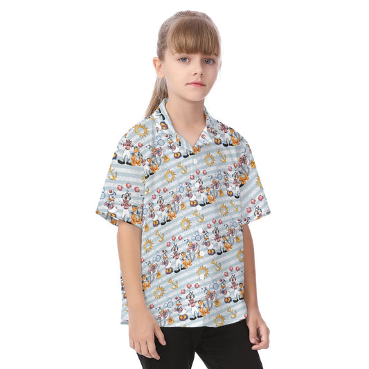 Set Sail with the Crewends - Kid's Hawaiian Button Up Shirt