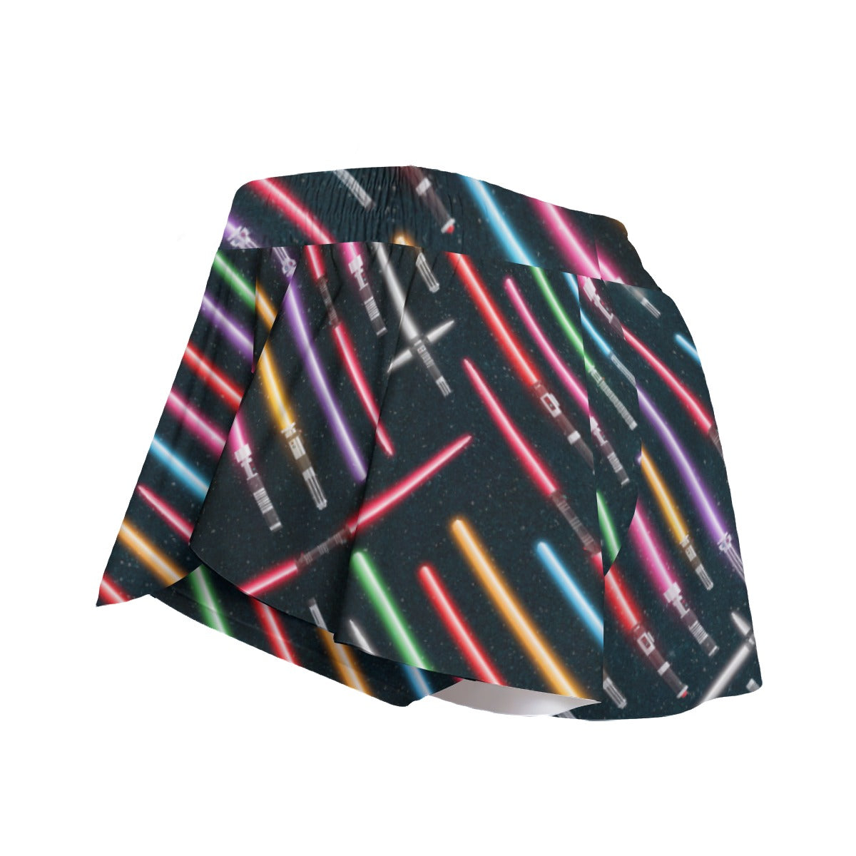 Vibrant Galaxy Sabers - Women's Flowy Pocket Shorts
