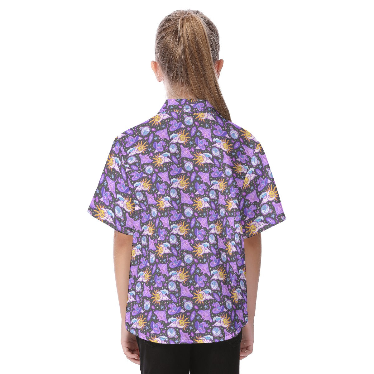 Mystical Manta Rays - Kid's Hawaiian Button Up Shirt