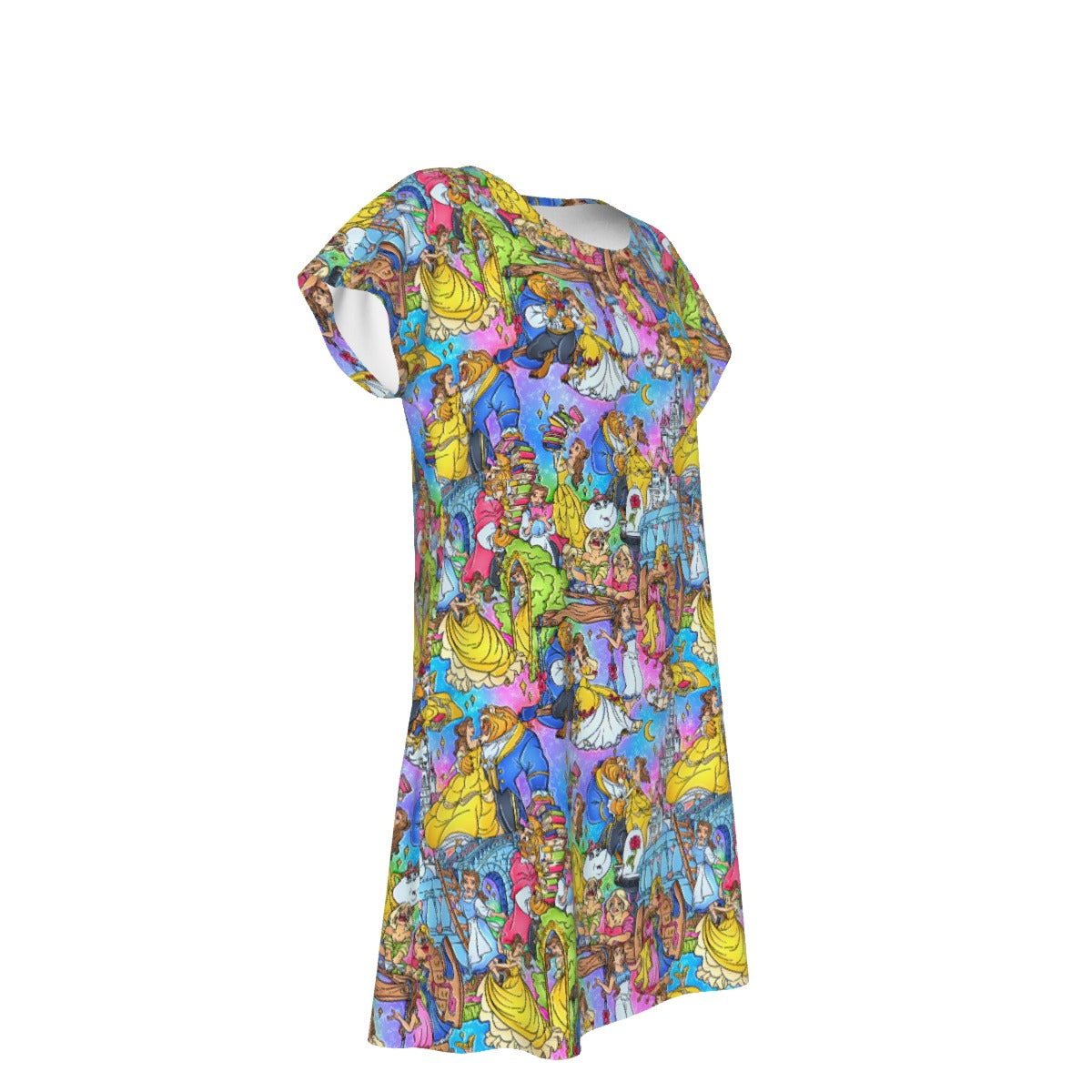 Enchanted Tale Storybook Scenes - Women's T-Shirt Dress