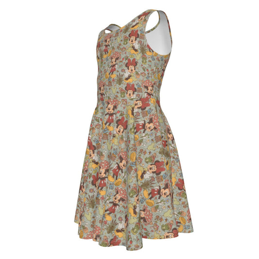 Woodland Frolics Cottagecorennie - Kid's Sleeveless Skater Dress
