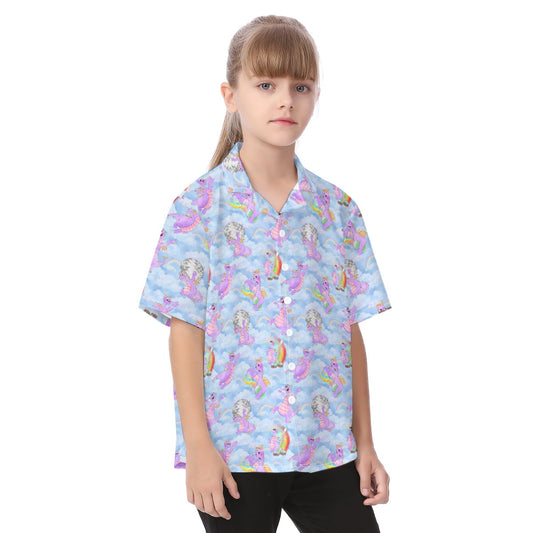 Imagine with Figment - Kid's Hawaiian Button Up Shirt
