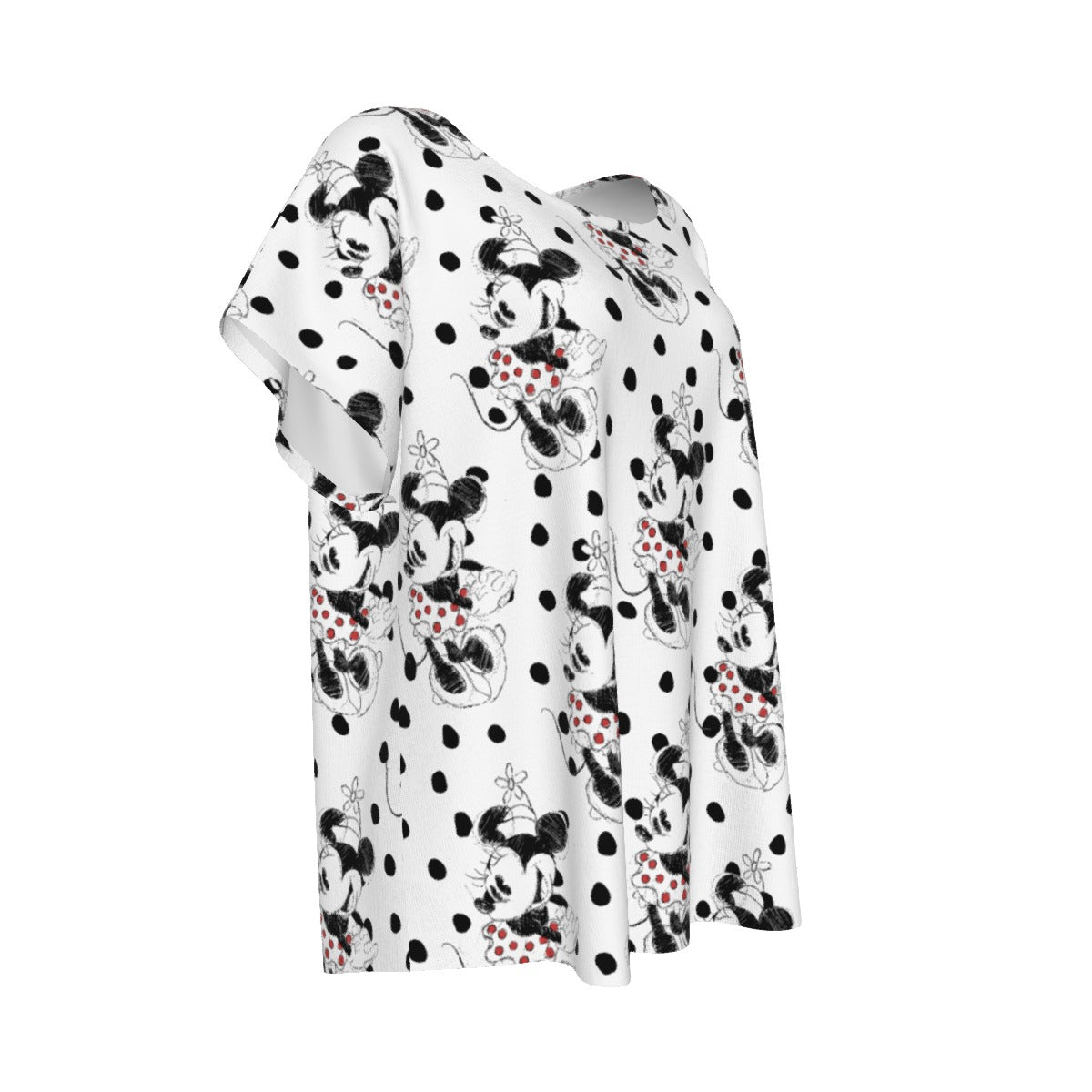 Sketch of Polka Dot Mouse - Women’s Relaxed Fit Scoop Tee