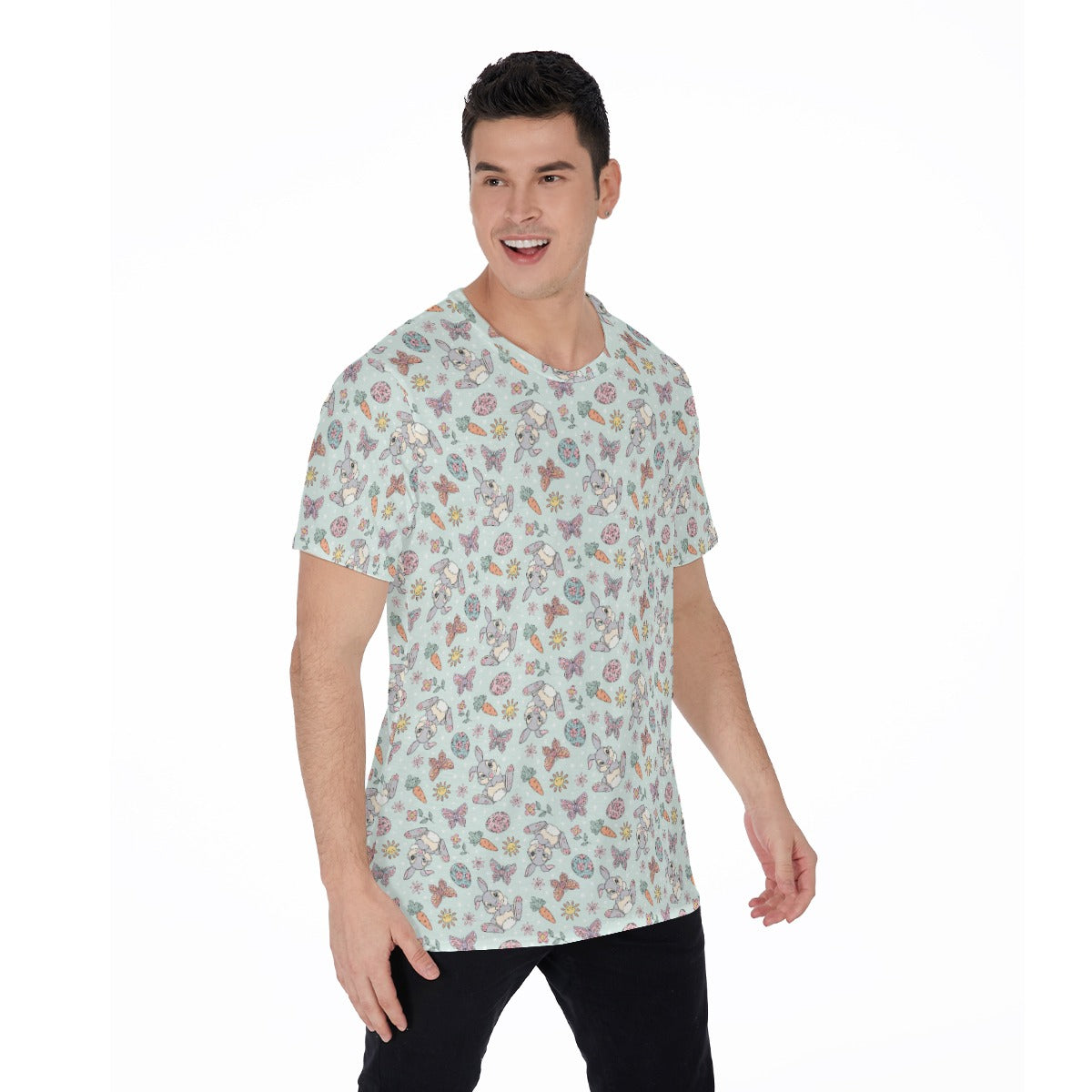 Springtime Bunny Cheer - Men's Short Sleeve T-Shirt