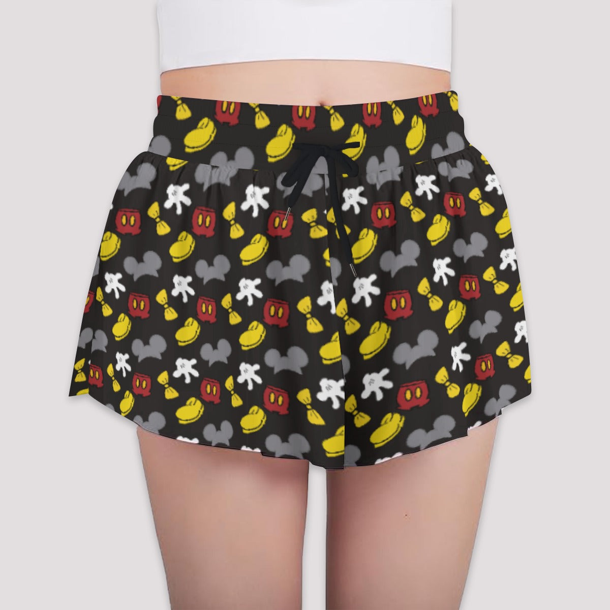 Classic Mouse Style - Girls’ Flowy Pocket Shorts