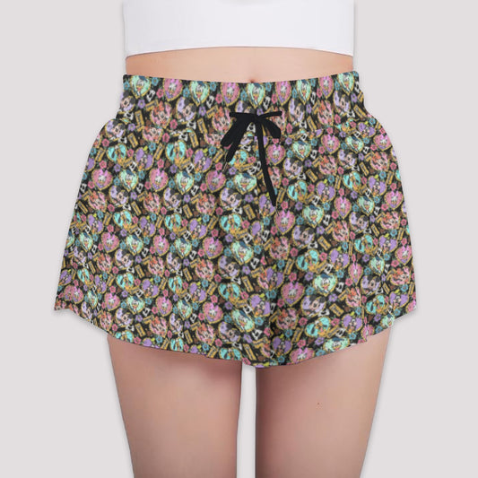 Tattoo Hearts Classic Crewends - Girls’ Flowy Pocket Shorts