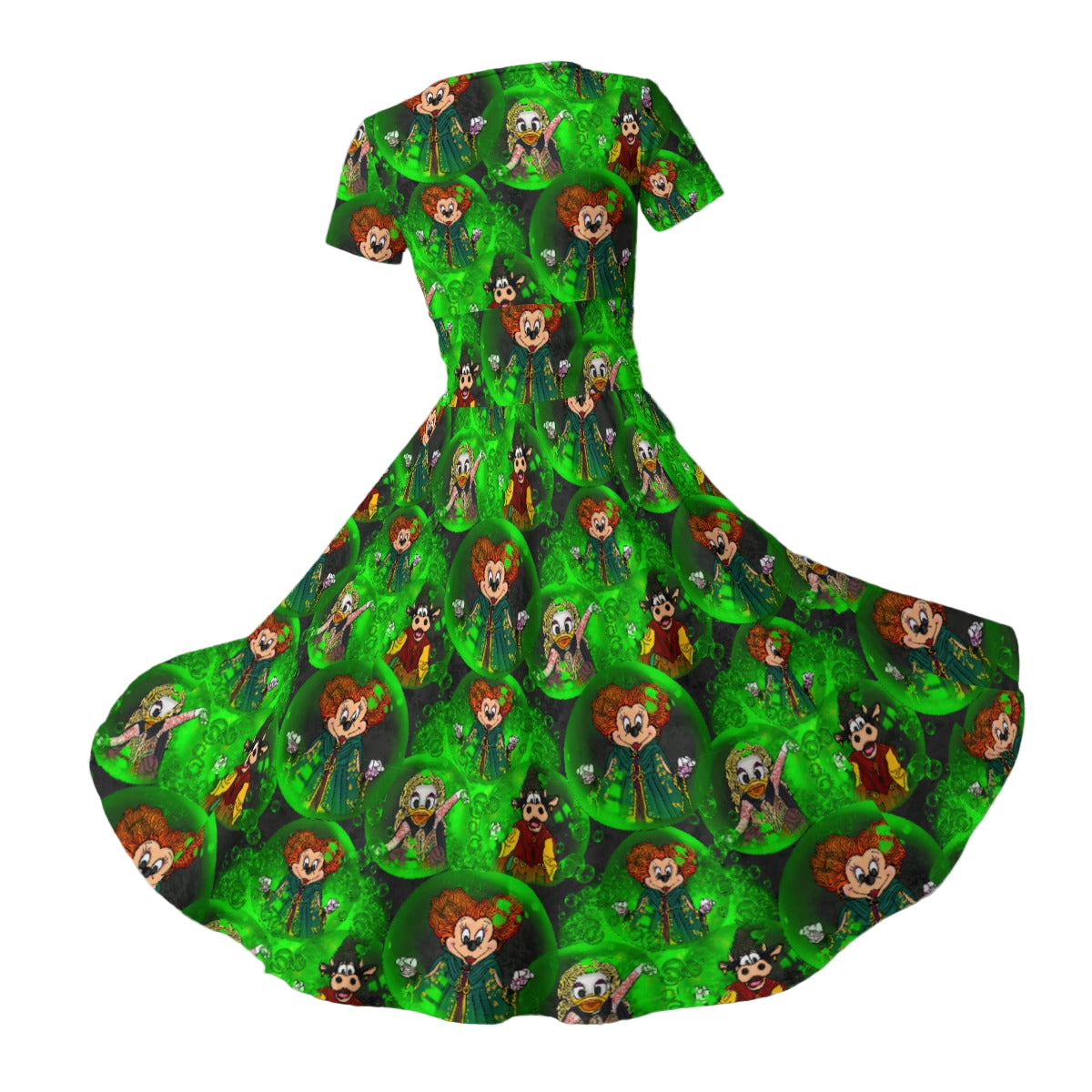 Wicked Witches’ Coven - Women's V-Neck Ruched Midi Dress