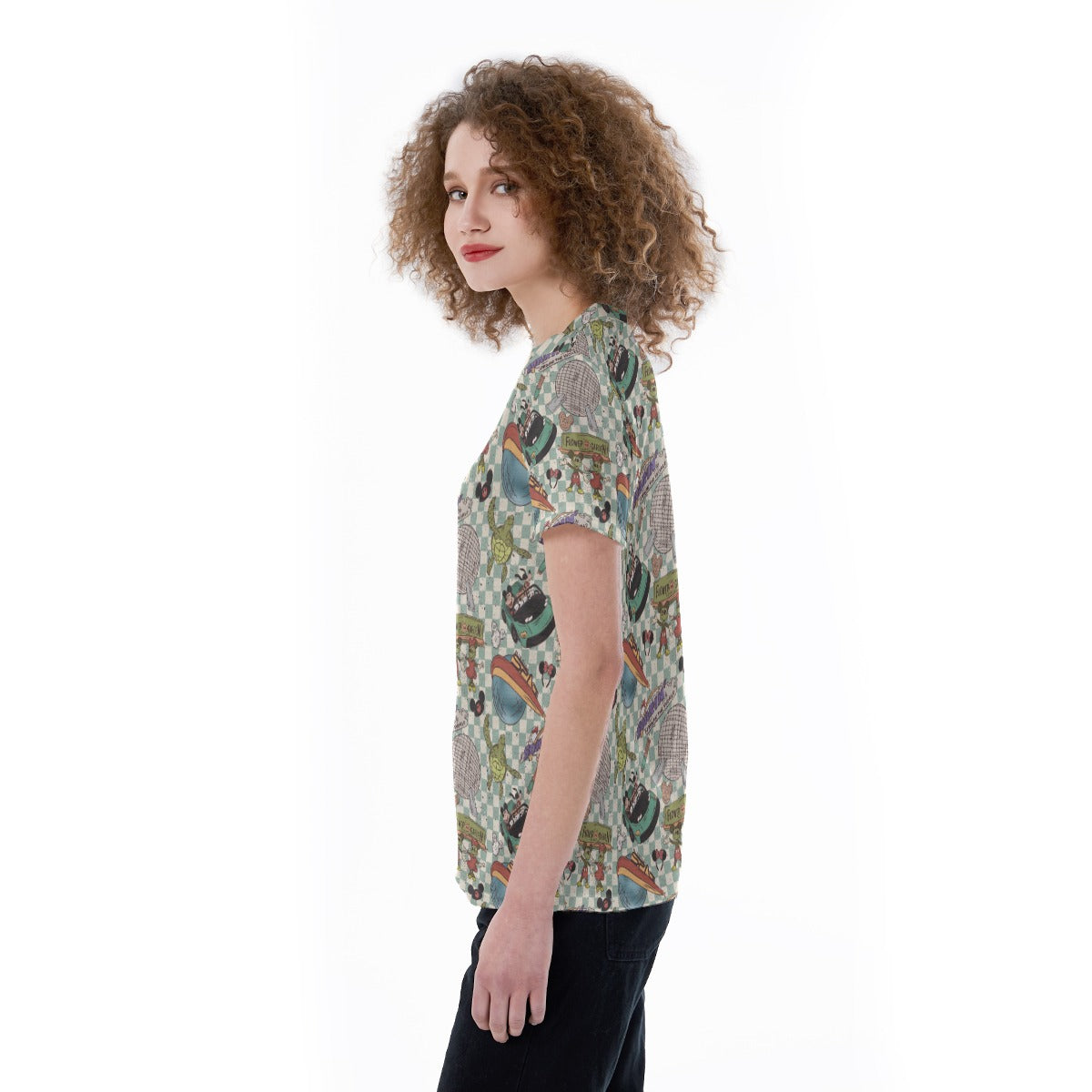 Hand Drawn EC - Women's Short Sleeve V-Neck T-Shirt