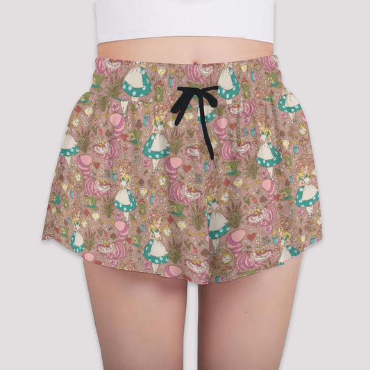 Whimsical Wonderland Cottagecore - Girls’ Flowy Pocket Shorts