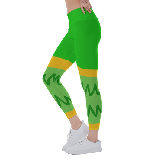 Candy Racer Leggings: Minty Zaki - Women's Yoga Leggings