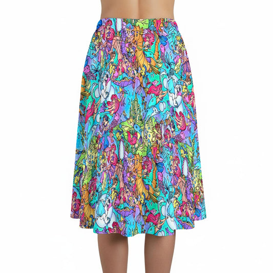 Under the Sea Storybook Scenes - Women’s Pocket Midi Skirt