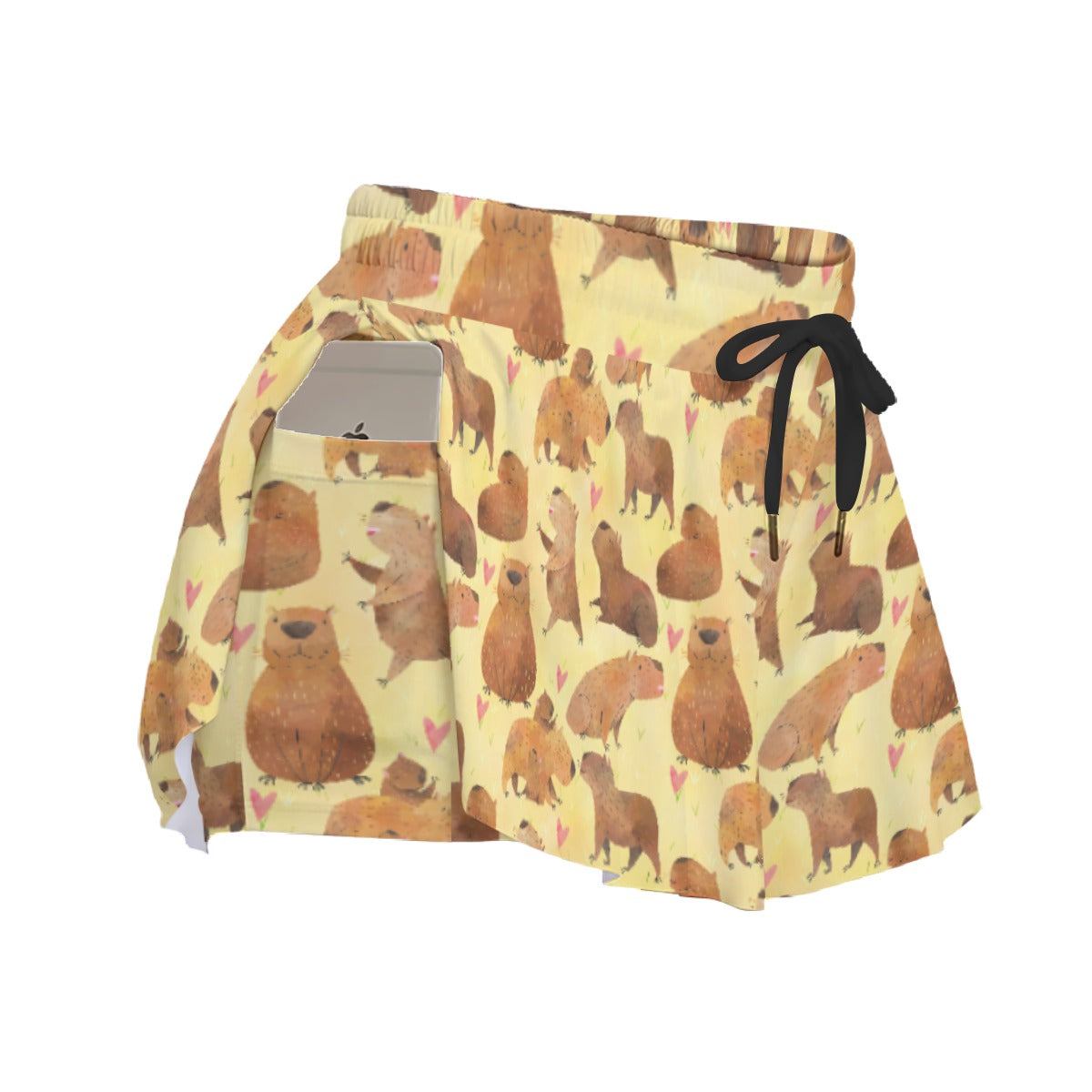 Capybara Love - Women's Flowy Pocket Shorts
