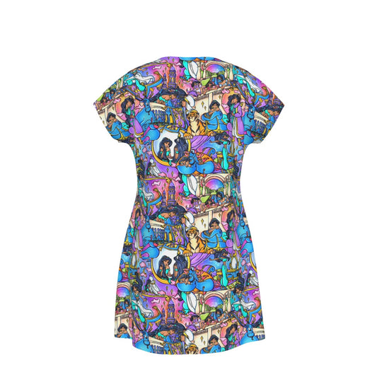 Magic Carpet Storybook Scenes - Women's T-Shirt Dress