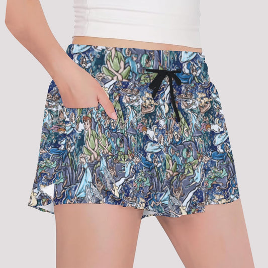 Magical Skybound Adventure - Girls’ Flowy Pocket Shorts