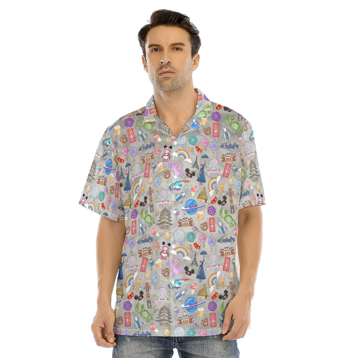 EC Around The World Experience - Men's Hawaiian Button Up Shirt