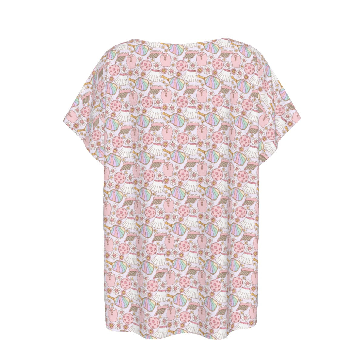 Rainbow Pickleball - Women’s Relaxed Fit Scoop Tee