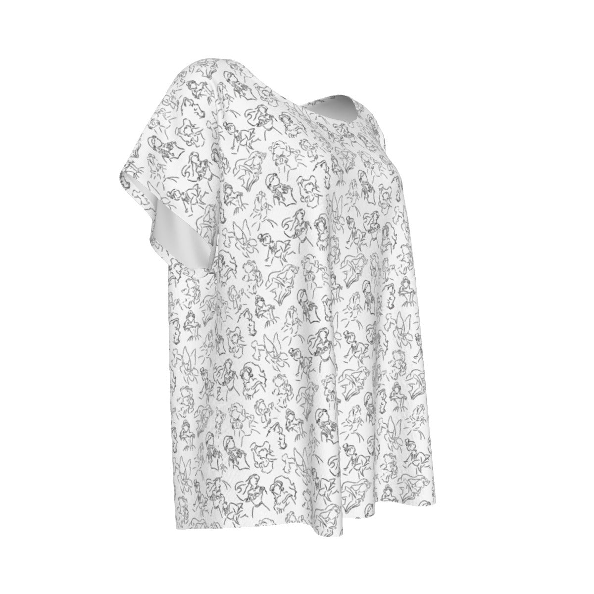 Monochrome Royal Silhouettes - Women’s Relaxed Fit Scoop Tee