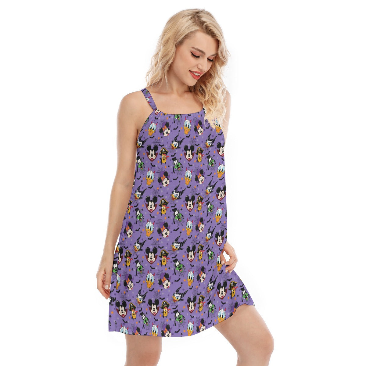 Halloween Friends in Costume - Women’s Adjustable Sundress