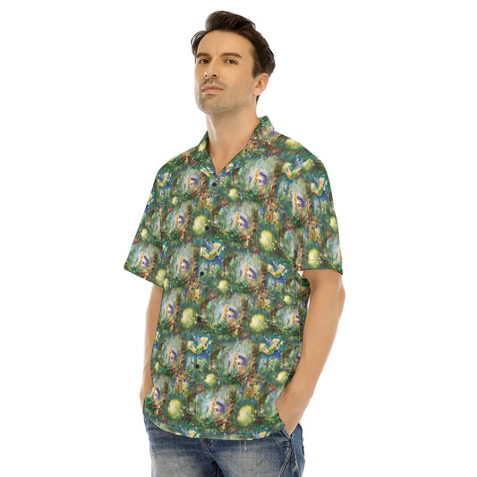Pixie Fairy in Hollow - Men's Hawaiian Button Up Shirt