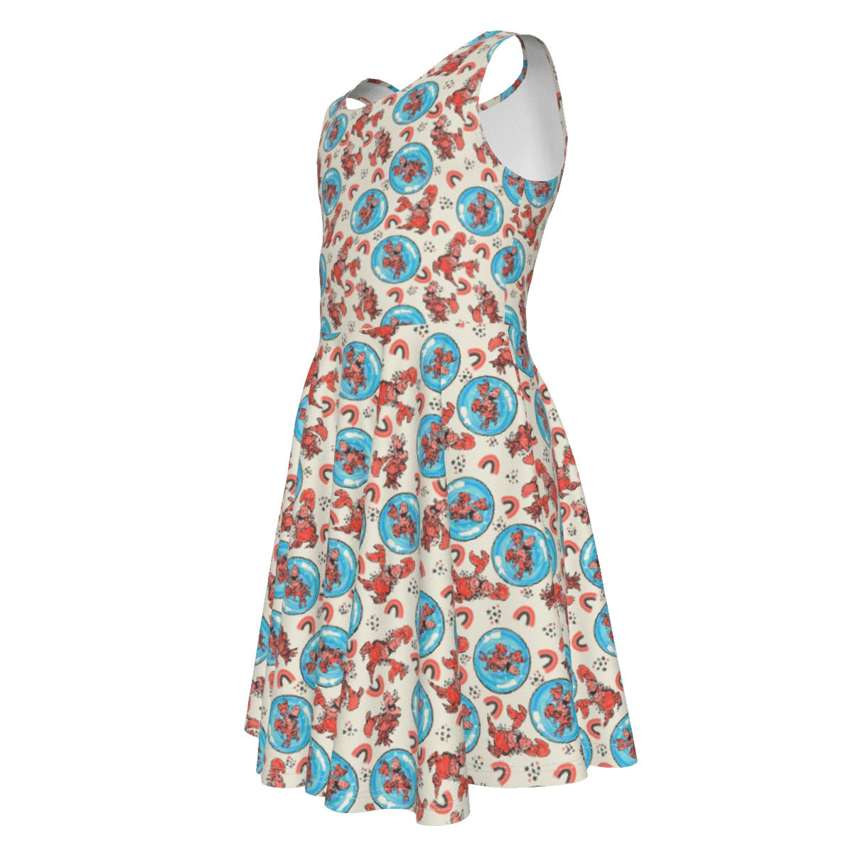 Joyful Crab by the Sea - Kid's Sleeveless Skater Dress