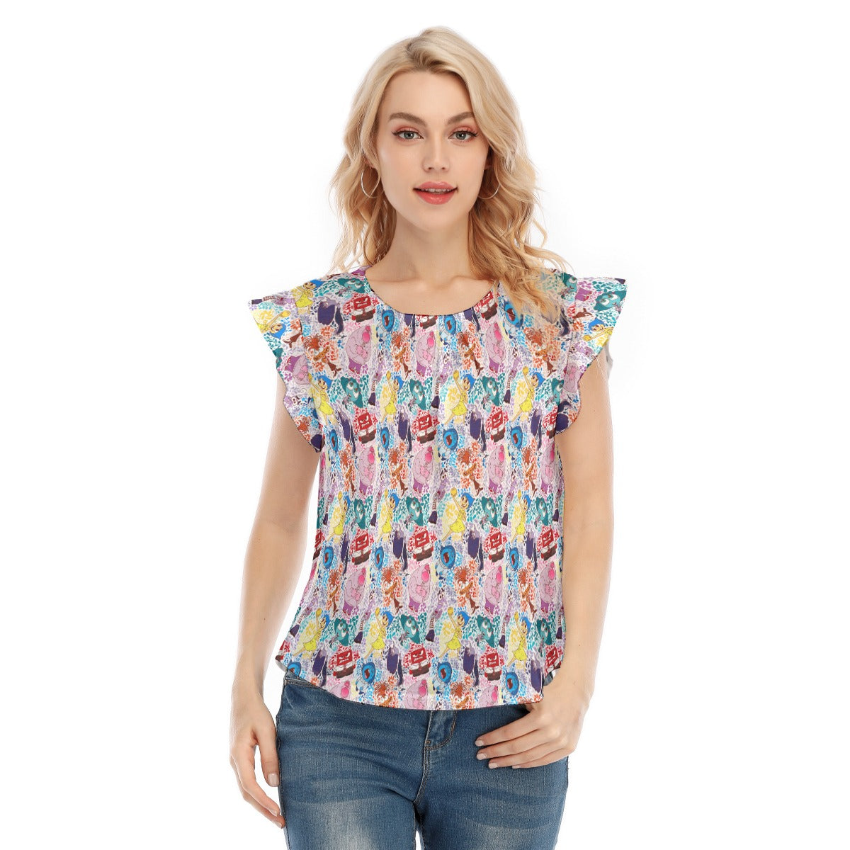 Floral Emotions - Women’s Flutter Sleeve Top