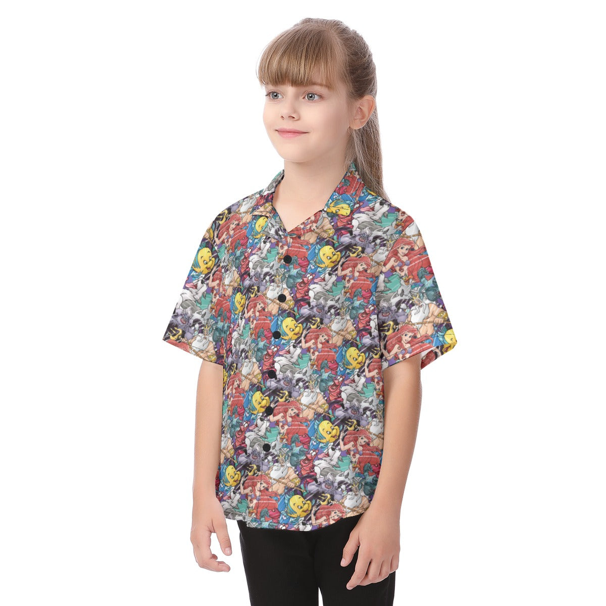 Undersea Crew Sketch - Kid's Hawaiian Button Up Shirt