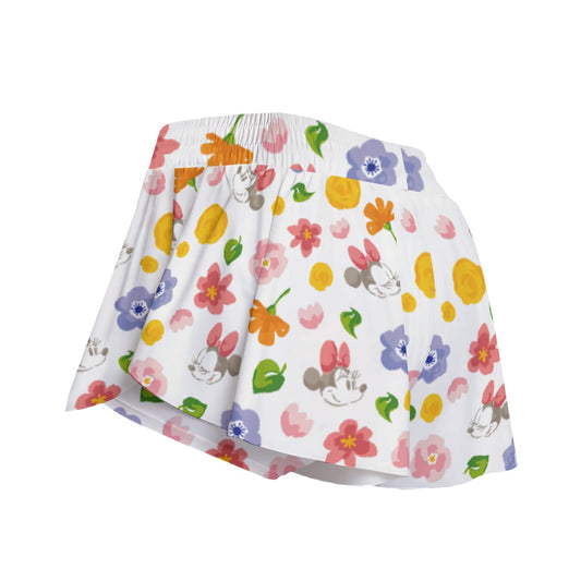 Floral Friends Springtimennie - Women's Flowy Pocket Shorts