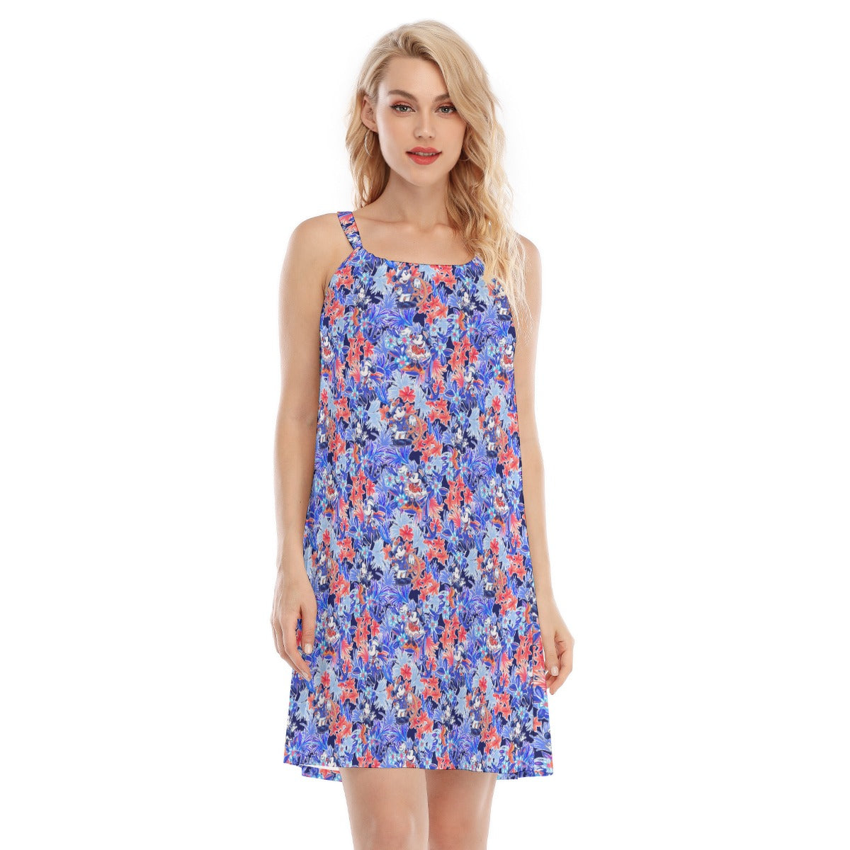 Navy Blooms Cruise - Women’s Adjustable Sundress