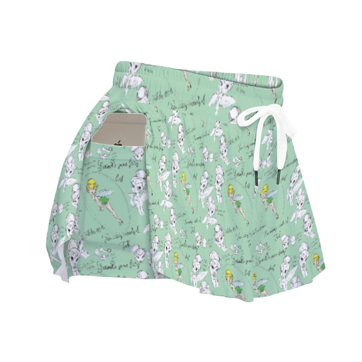 Drawing Pixie Fairy - Women's Flowy Pocket Shorts
