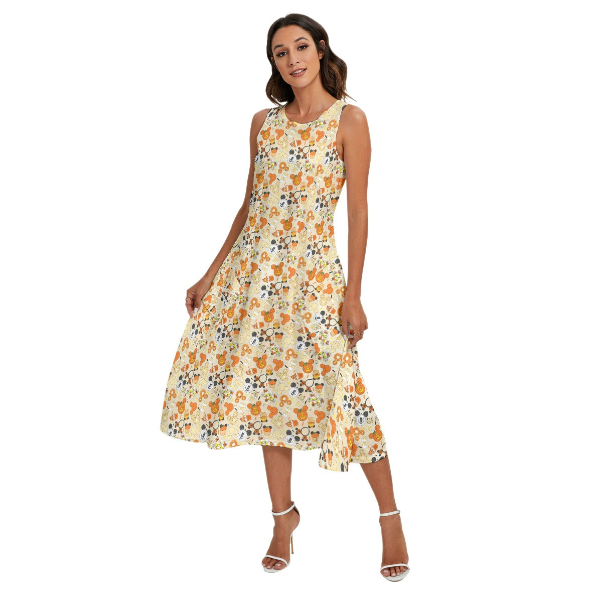 Halloween Snack Treats - Women’s Diagonal Pocket Midi Dress