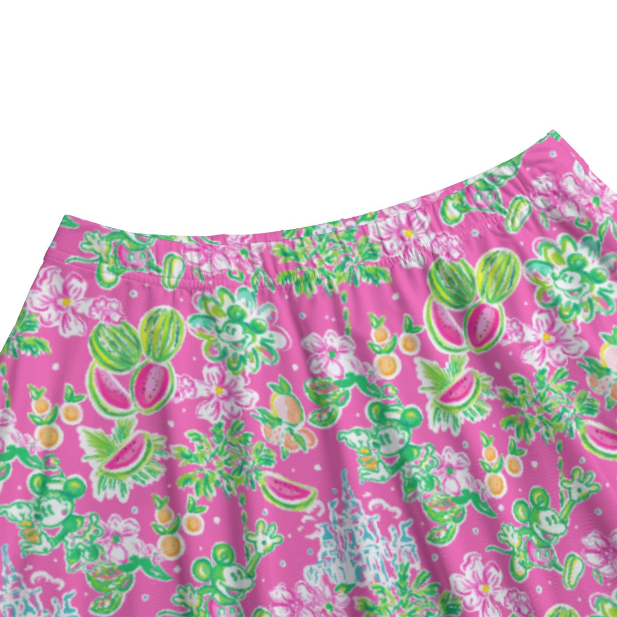 Bright Tropical Vibes - Watermelon Mouse Duo - Women’s Pocket Midi Skirt