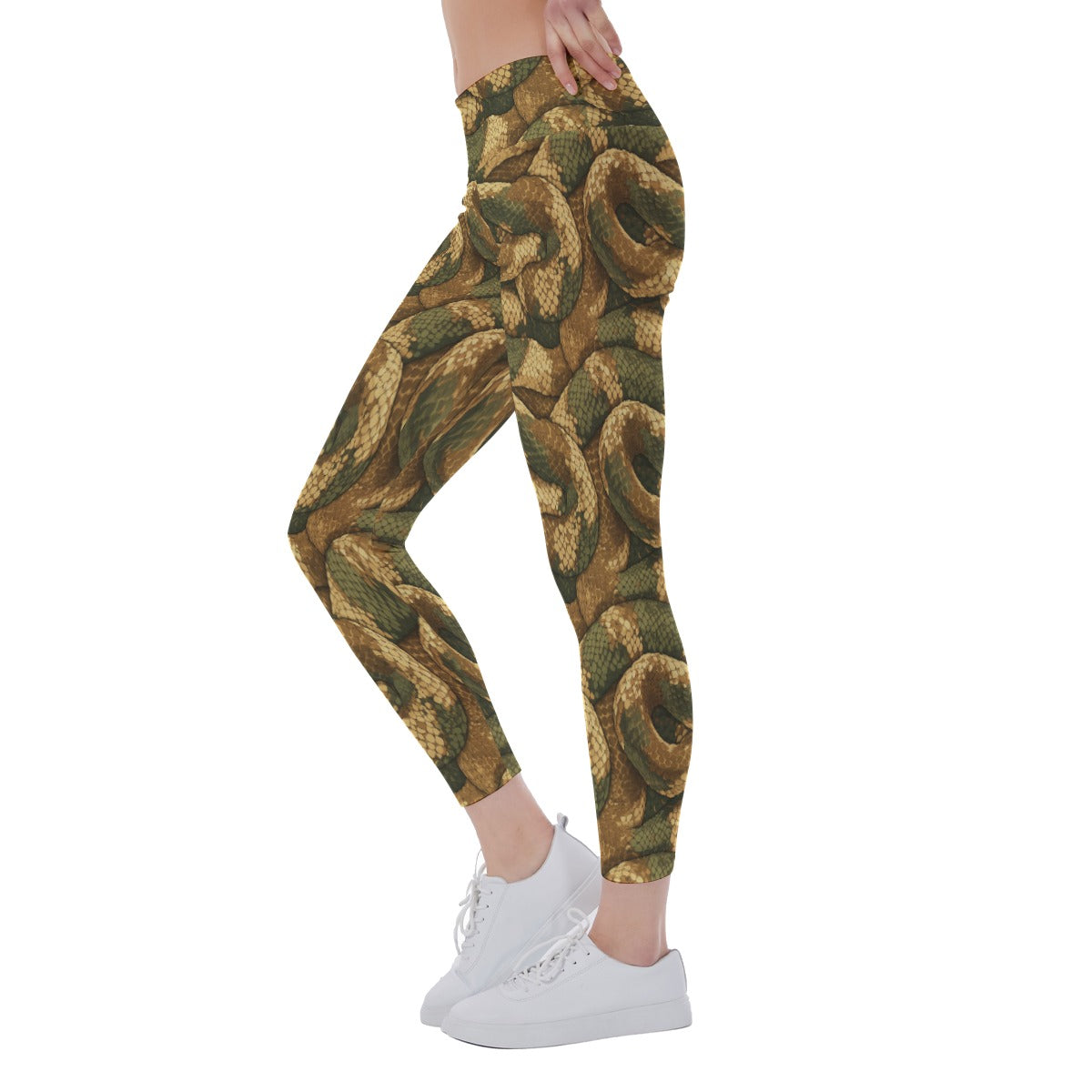 Animal Print - Snake - Women's Yoga Leggings
