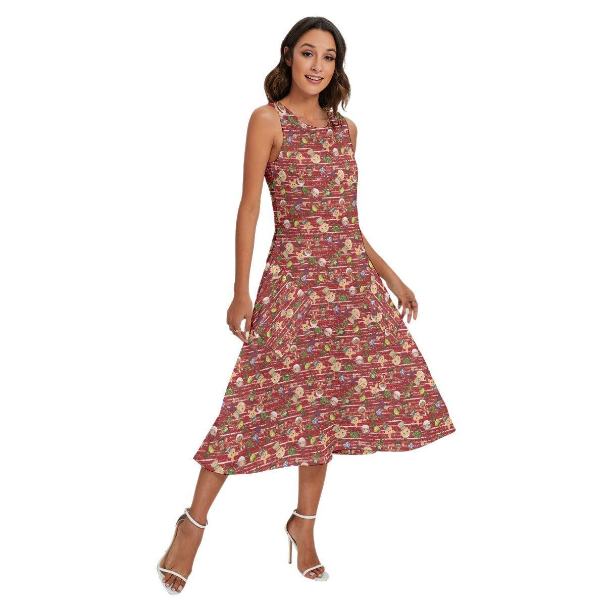 A Very Festive Puppet Christmas - Women’s Diagonal Pocket Midi Dress